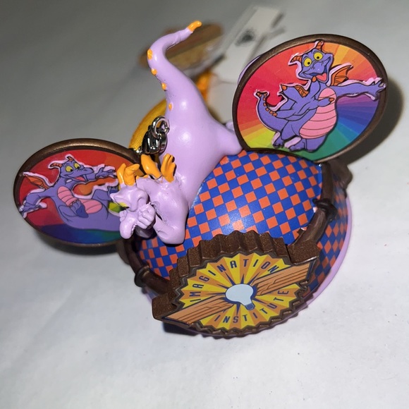 NEW!!! Disney HAND PAINTED Mickey Ear Hat Figment Ornamet - Picture 3 of 17